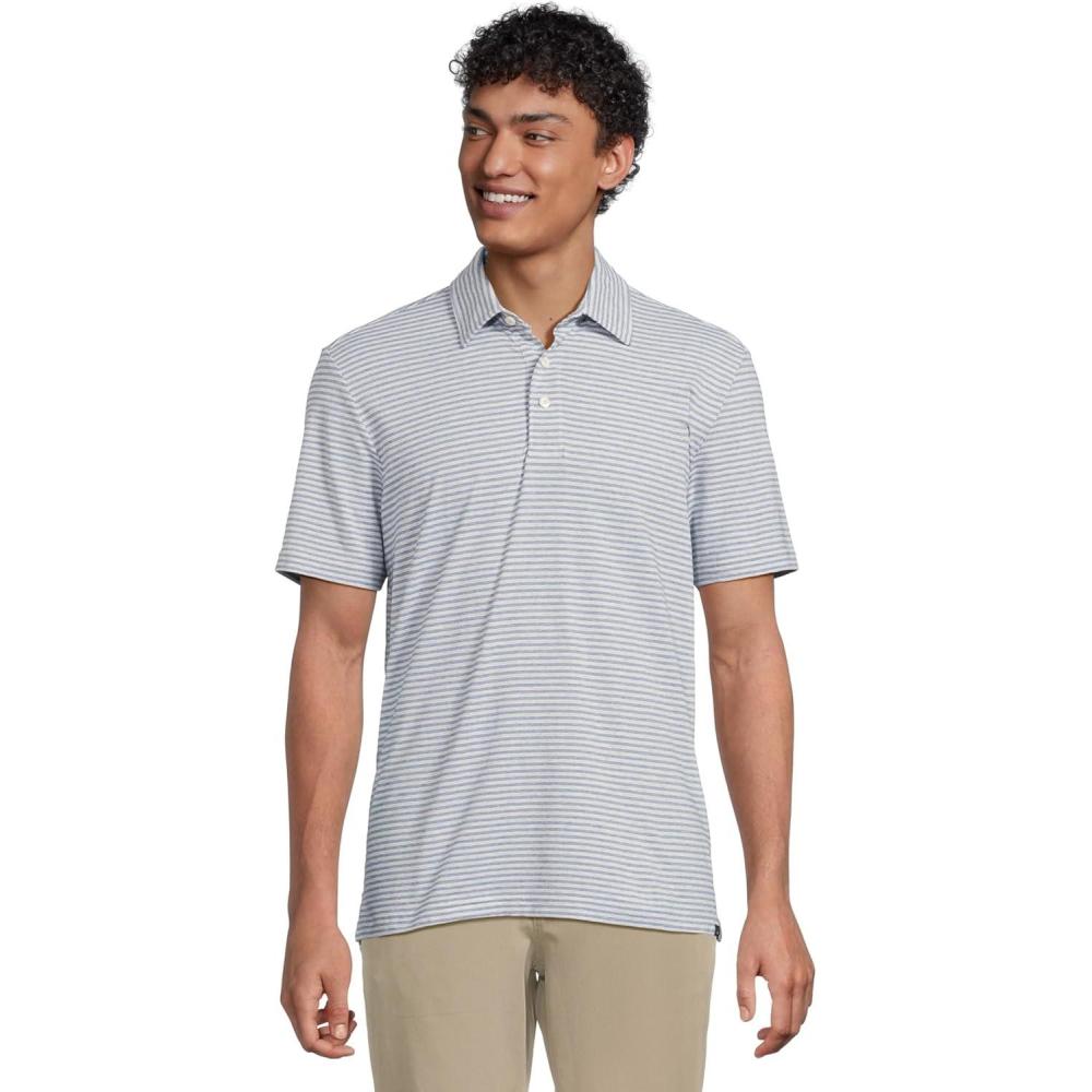 image:imageFaherty Mens Short Sleeve Movement PoloLong Valley Stripe