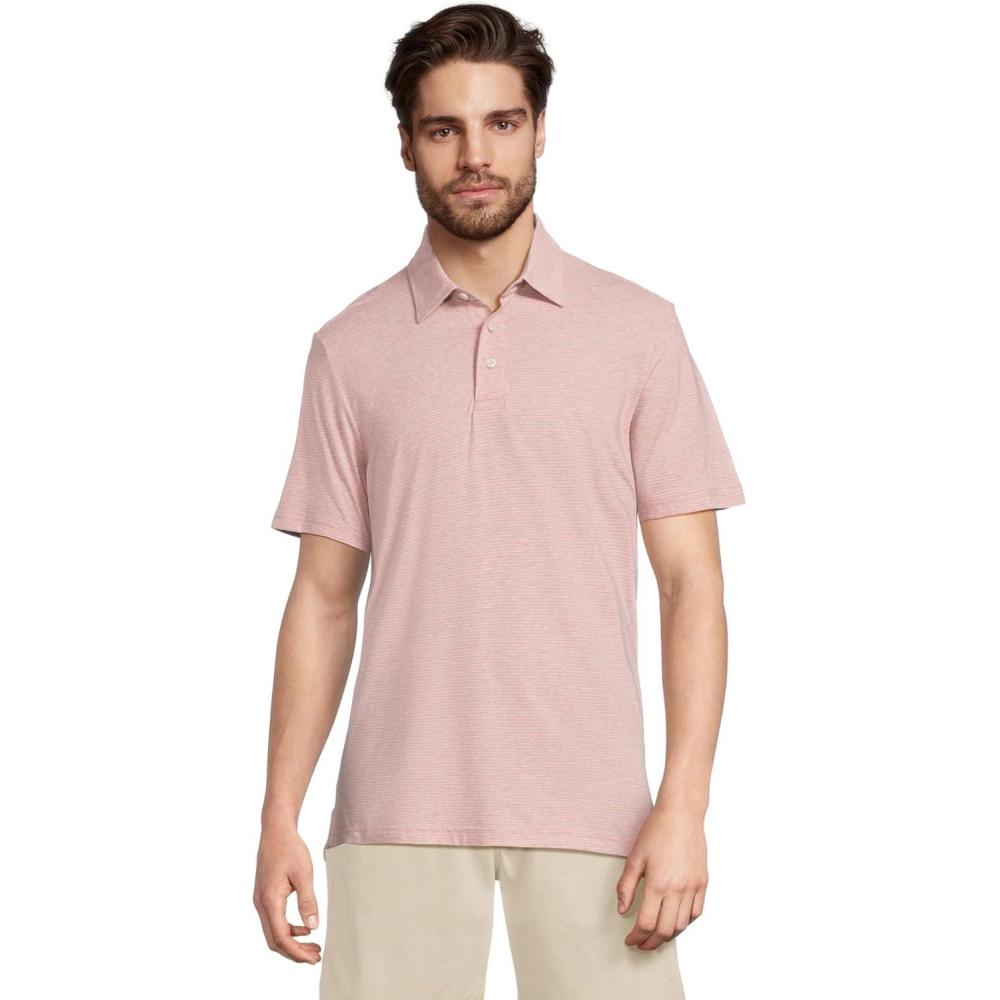 image:imageFaherty Mens Short Sleeve Movement PoloRose Madaket Stripe