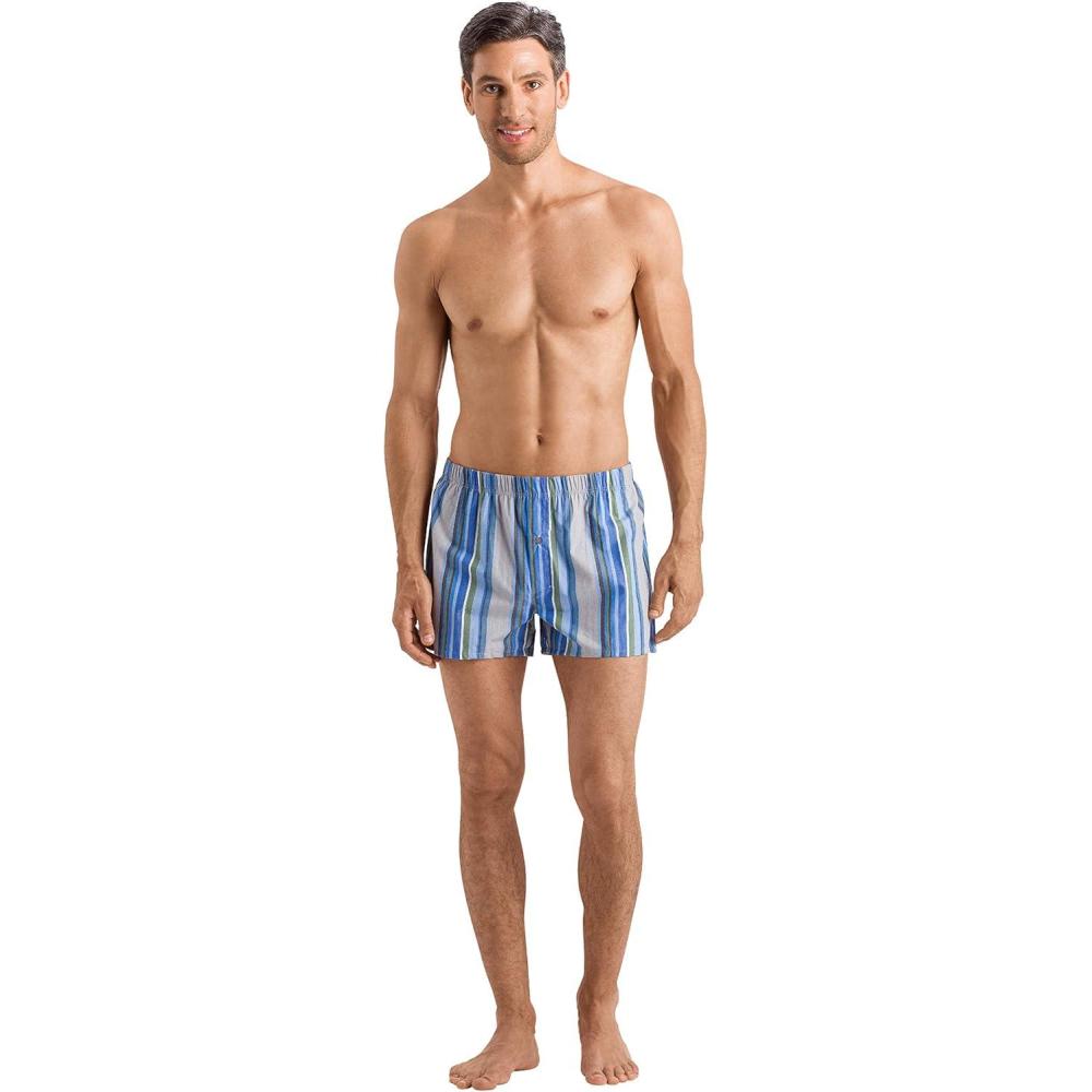 image:imageHANRO Mens Fancy Woven BoxerAtlantic Stripe