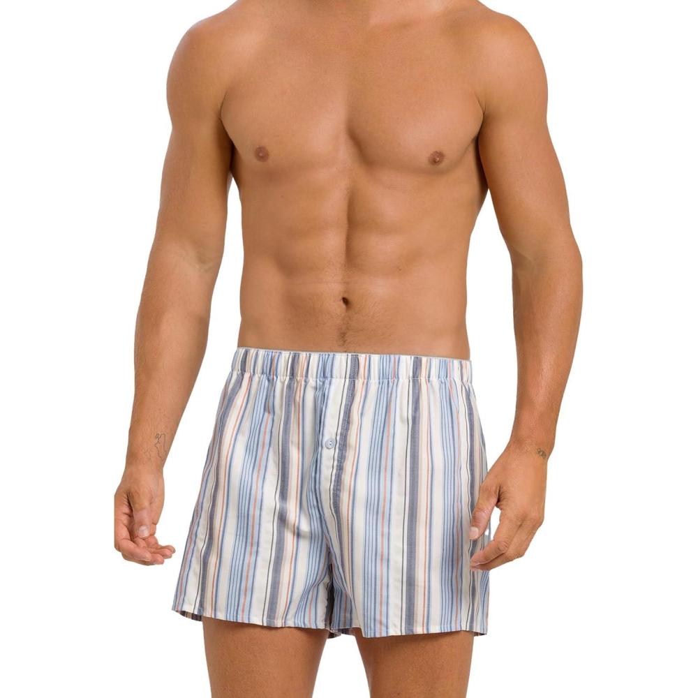 image:imageHANRO Mens Fancy Woven BoxerCanvas Stripe