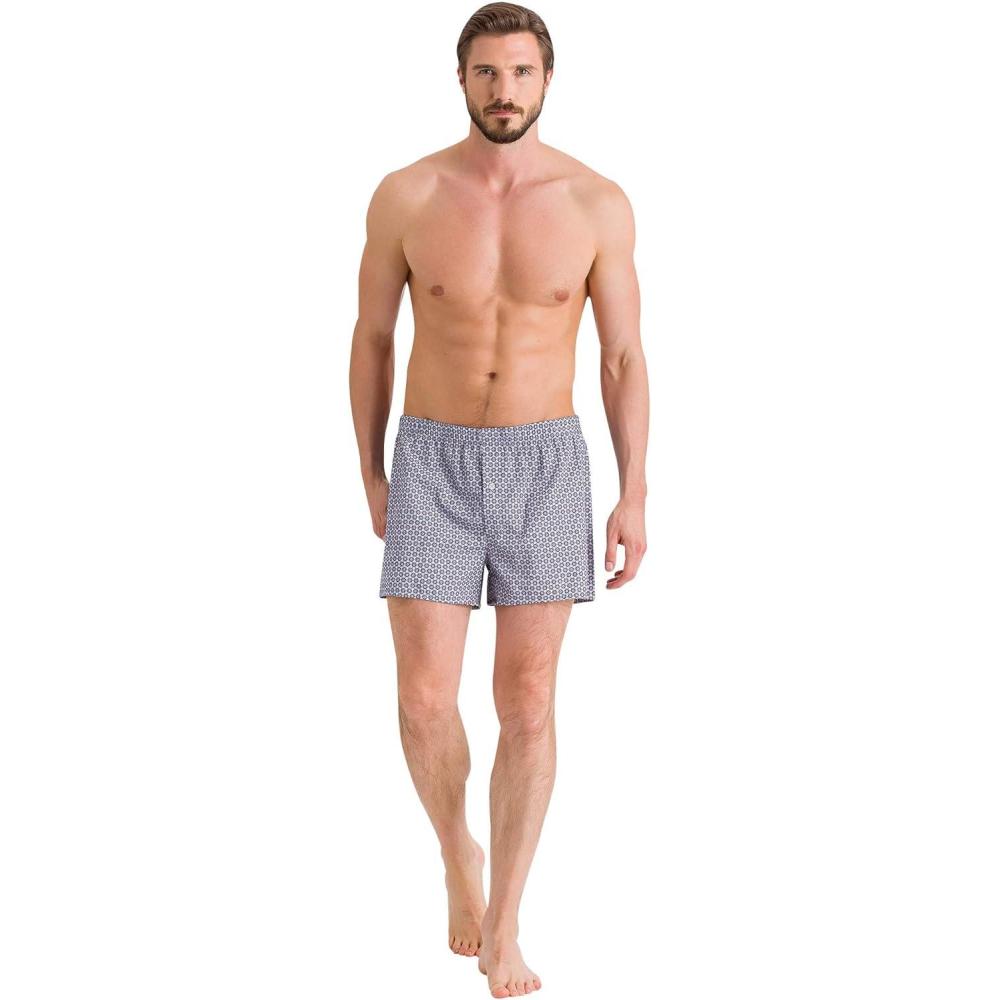 image:imageHANRO Mens Fancy Woven BoxerClassic Flower Print