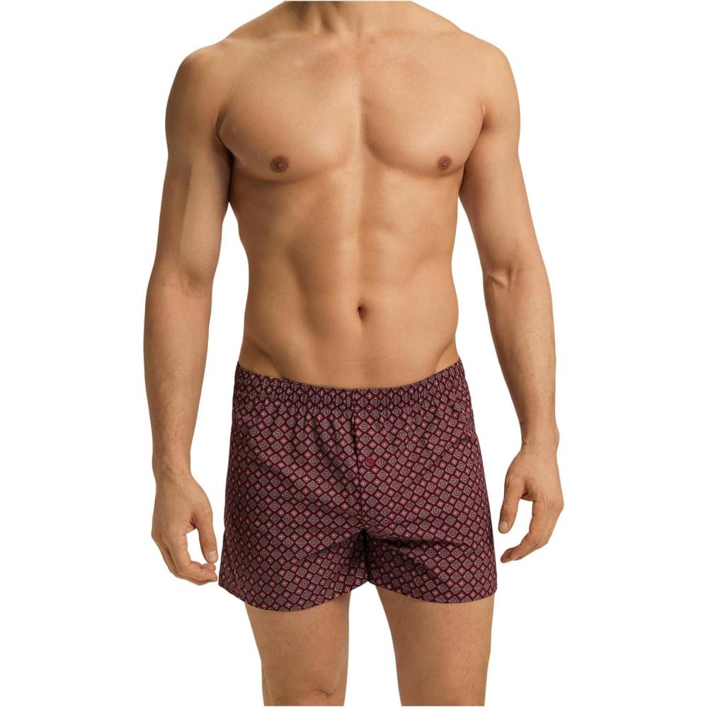 image:imageHANRO Mens Fancy Woven BoxerRed Gems Print