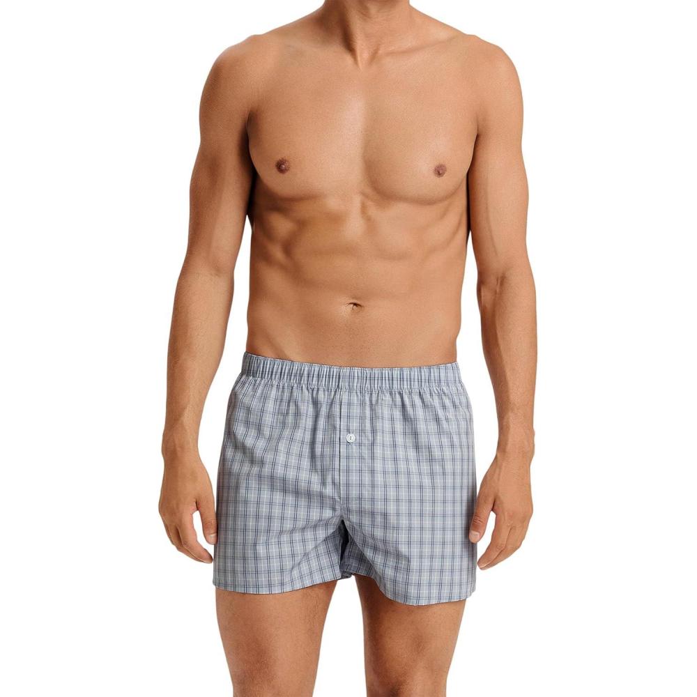 image:imageHANRO Mens Fancy Woven BoxerSea Breeze Check