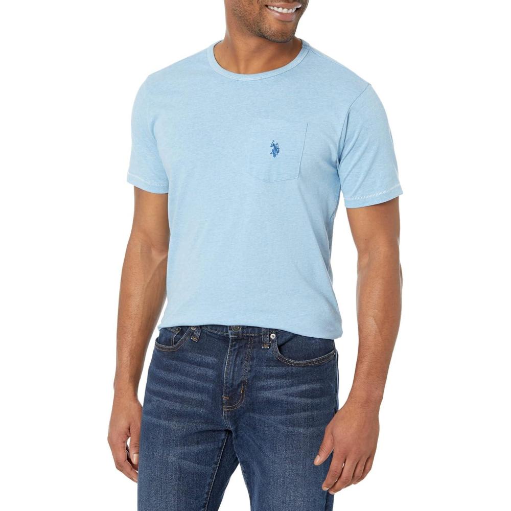image:imageJERSEY CHEST POCKET TSHIRTYale Blue Heather A800