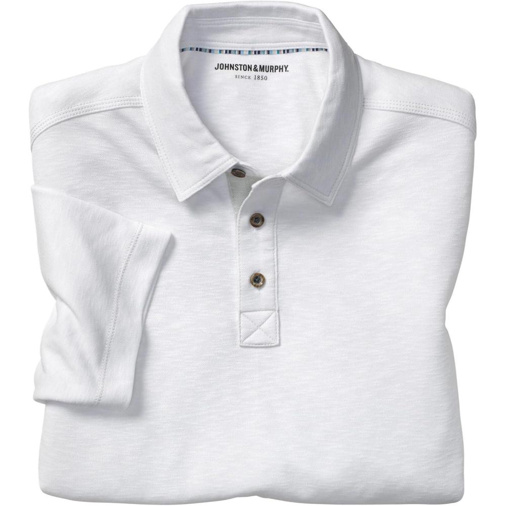 image:imageJohnston amp Murphy Mens Vintage Slub PoloWhite