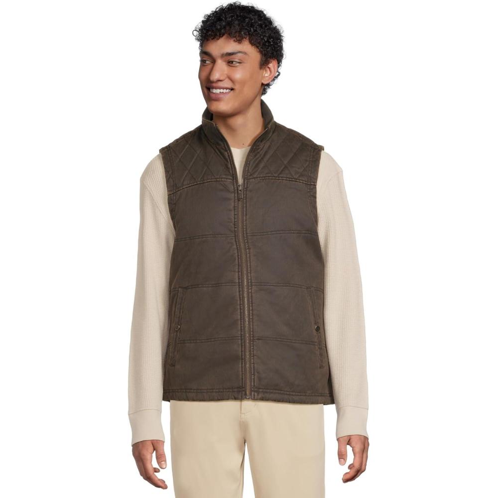 image:imageJohnston amp Murphy mens Antique Cotton Channel Quilted VestBrown