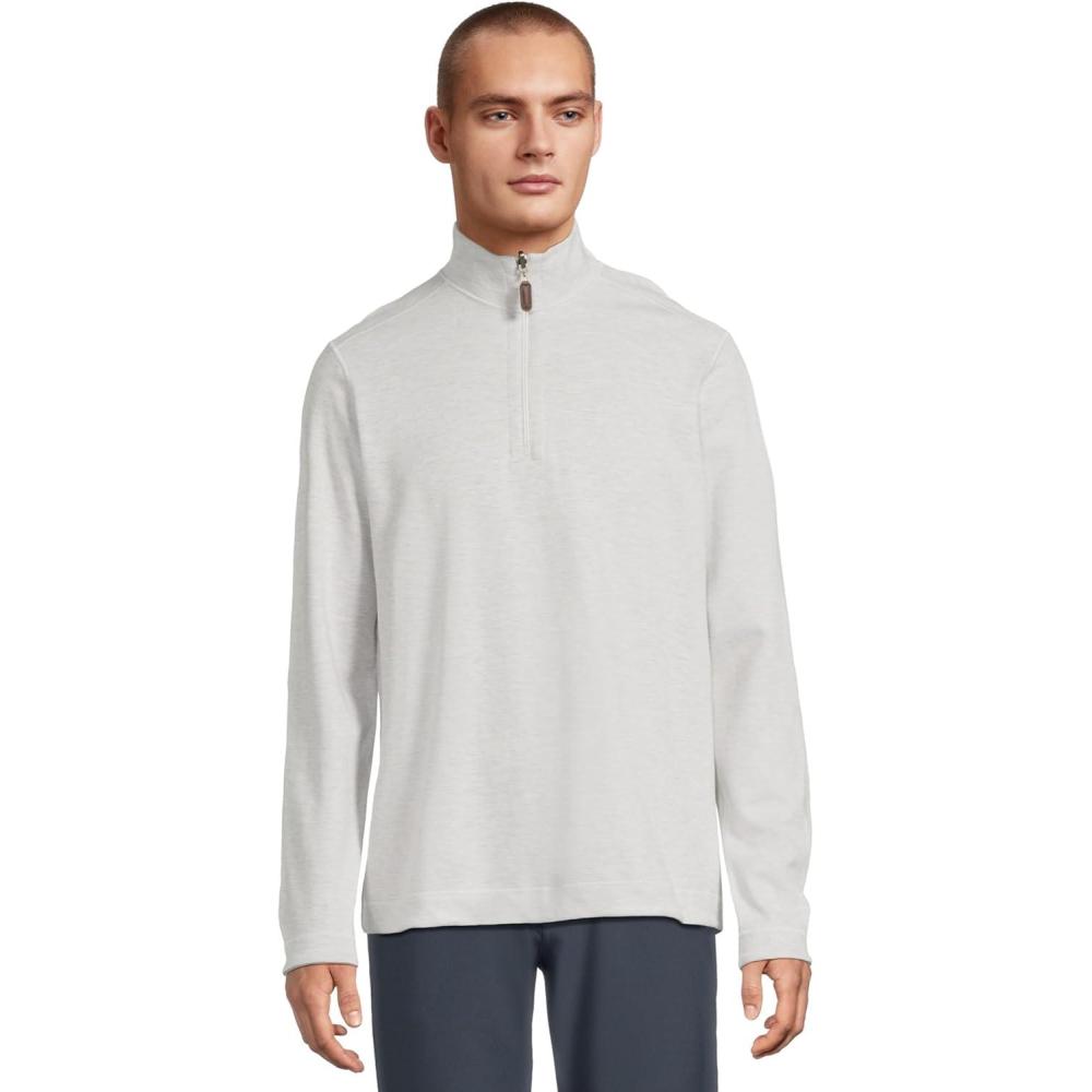 image:imageJohnston amp Murphy mens Reversible Solid QuarterzipWhiteStorm