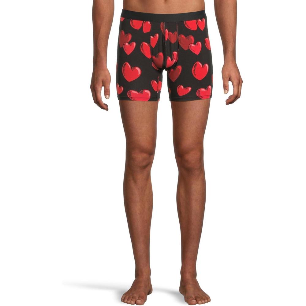 image:imageMeUndies  Mens Boxer Briefs  6 Inseam with Breathable and Comfortable Tencel Micro Modal FabricFloating Hearts