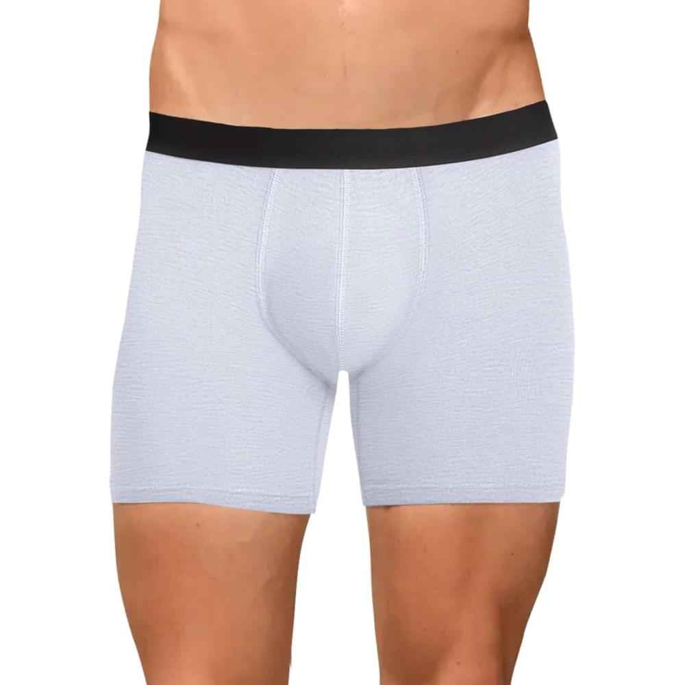 image:imageMeUndies  Mens Boxer Briefs  6 Inseam with Breathable and Comfortable Tencel Micro Modal FabricHeather Grey