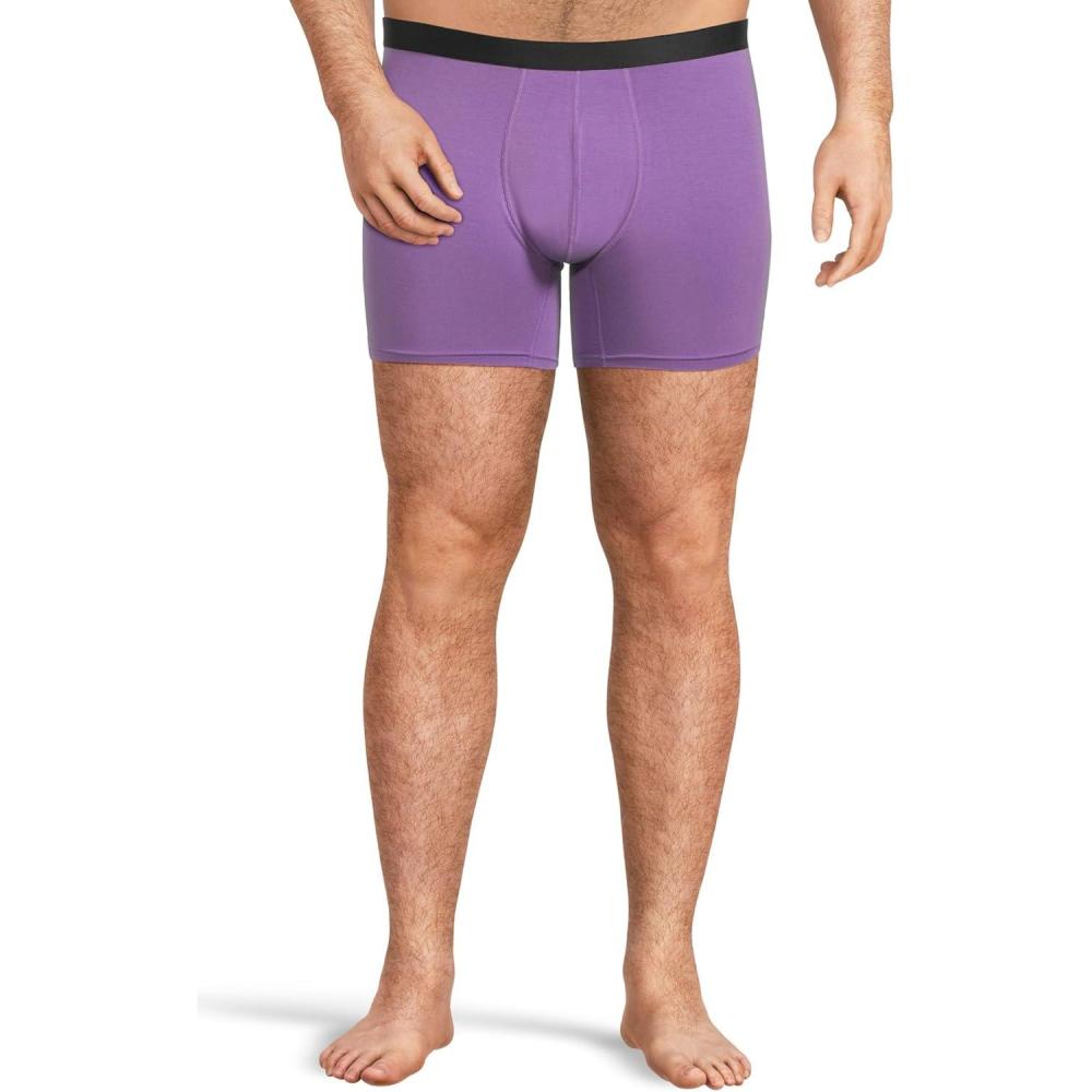 image:imageMeUndies  Mens Boxer Briefs  6 Inseam with Breathable and Comfortable Tencel Micro Modal FabricPurple