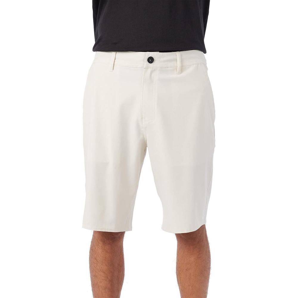 image:imageONEILL Mens 21 Inch Loaded 20 Hybrid Shorts Water Resistant Mens Shorts with Quick Dry Stretch Fabric and PocketsCream Loaded Hybrid