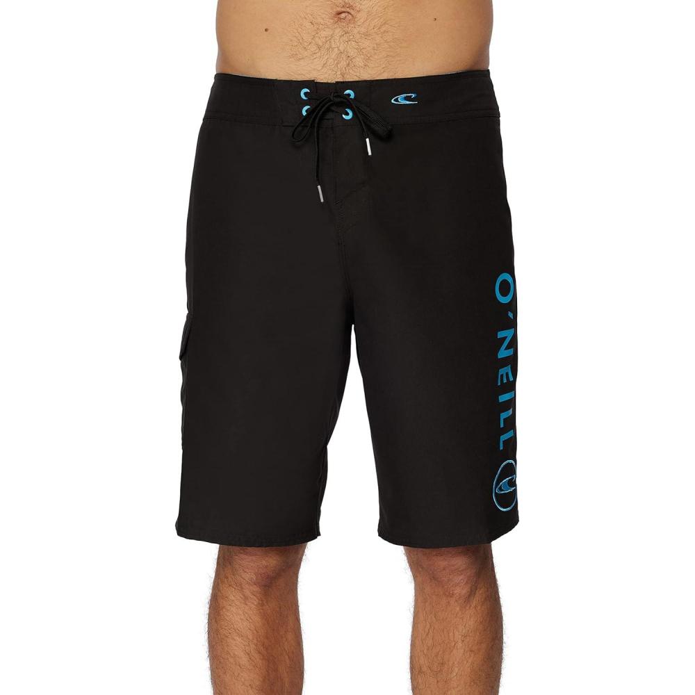 image:imageONEILL Mens 21 Inch Solid BoardshortsWater Resistant Swim Trunks for Men with Quick Dry Stretch Fabric and PocketsBlack 1