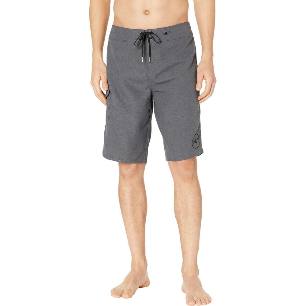 image:imageONEILL Mens 21 Inch Solid BoardshortsWater Resistant Swim Trunks for Men with Quick Dry Stretch Fabric and PocketsHeather Black