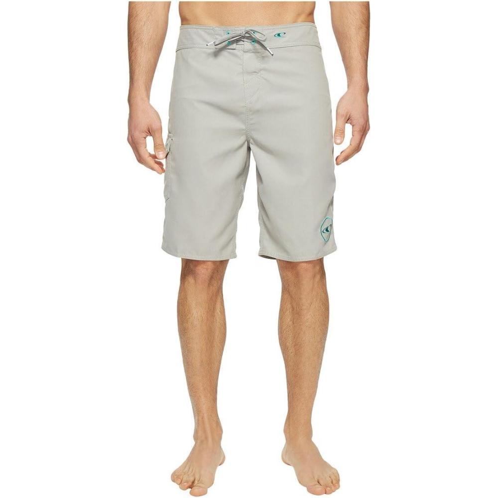 image:imageONEILL Mens 21 Inch Solid BoardshortsWater Resistant Swim Trunks for Men with Quick Dry Stretch Fabric and PocketsLight Grey