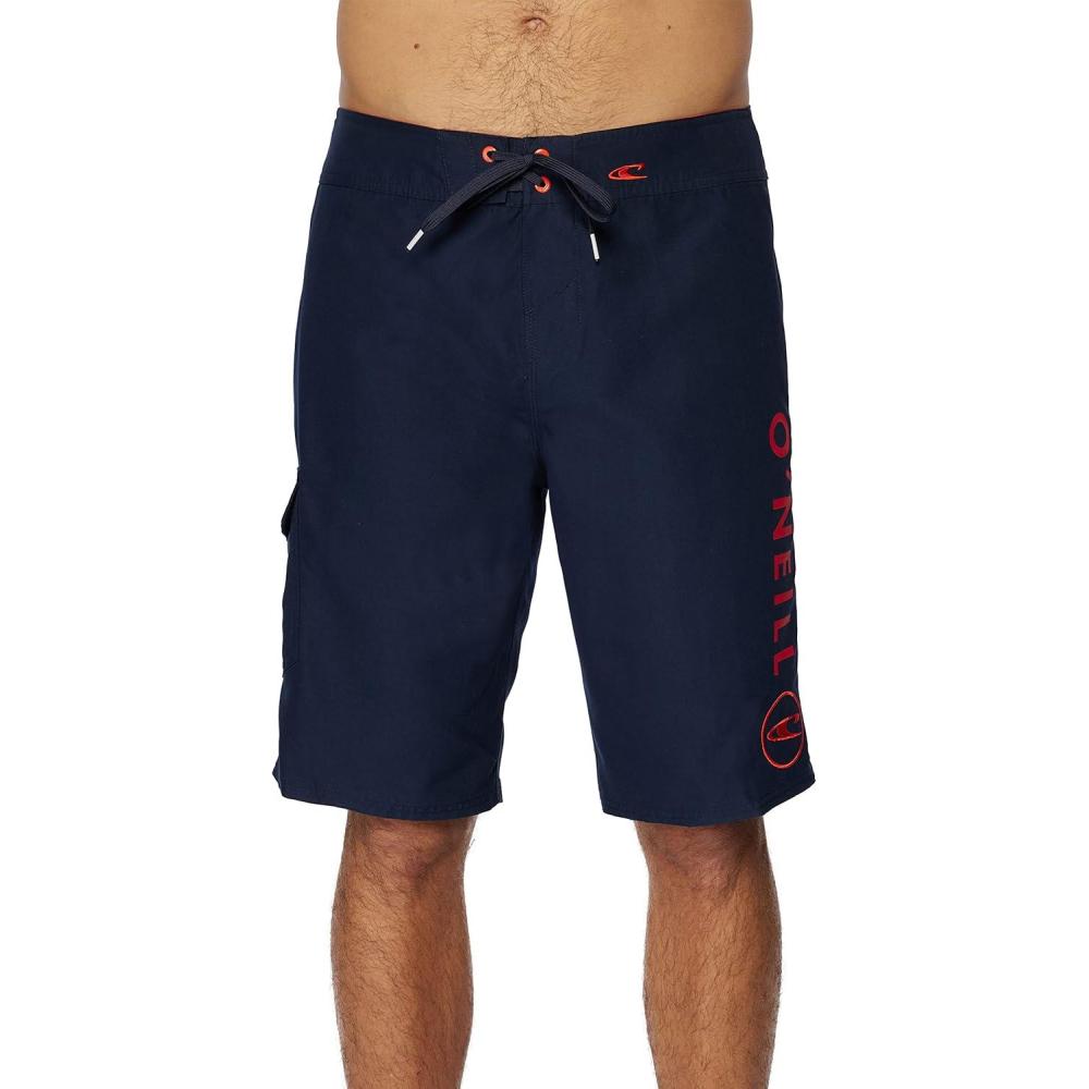 image:imageONEILL Mens 21 Inch Solid BoardshortsWater Resistant Swim Trunks for Men with Quick Dry Stretch Fabric and PocketsMidnight Blue