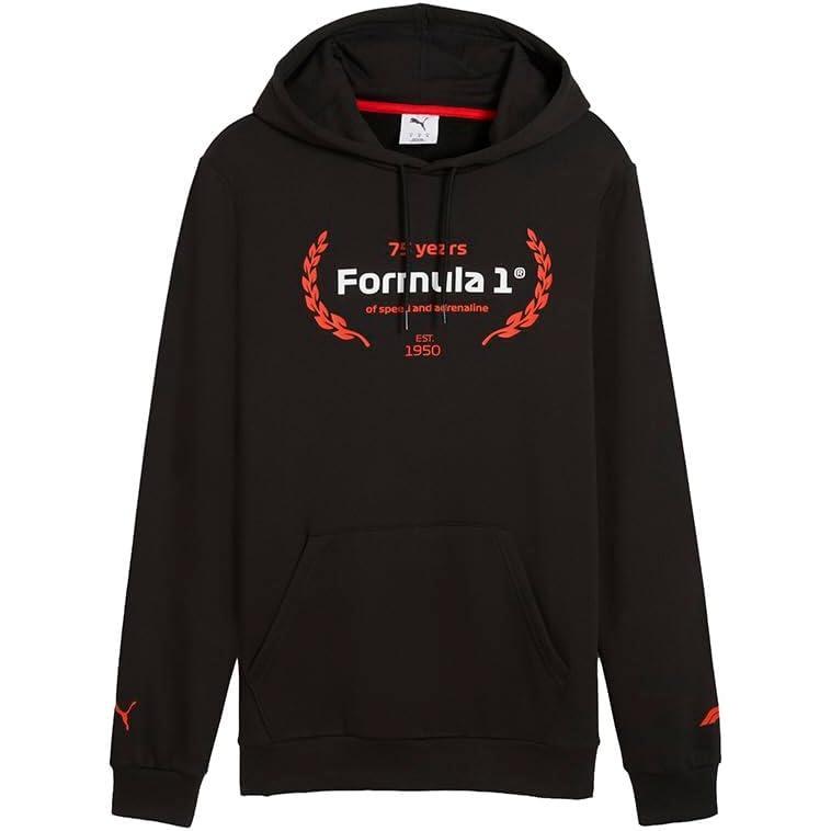 image:imagePUMA Mens F1 Essentials Logo Graphic Hoodie Casual Outerwear Casual BlackPuma Black