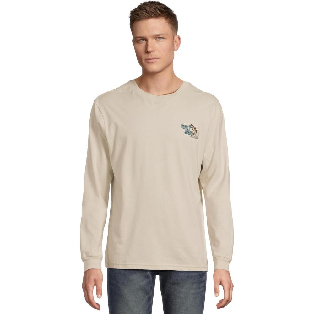image:imageSalty Crew Mens Live Bait Long Sleeve TeeBone