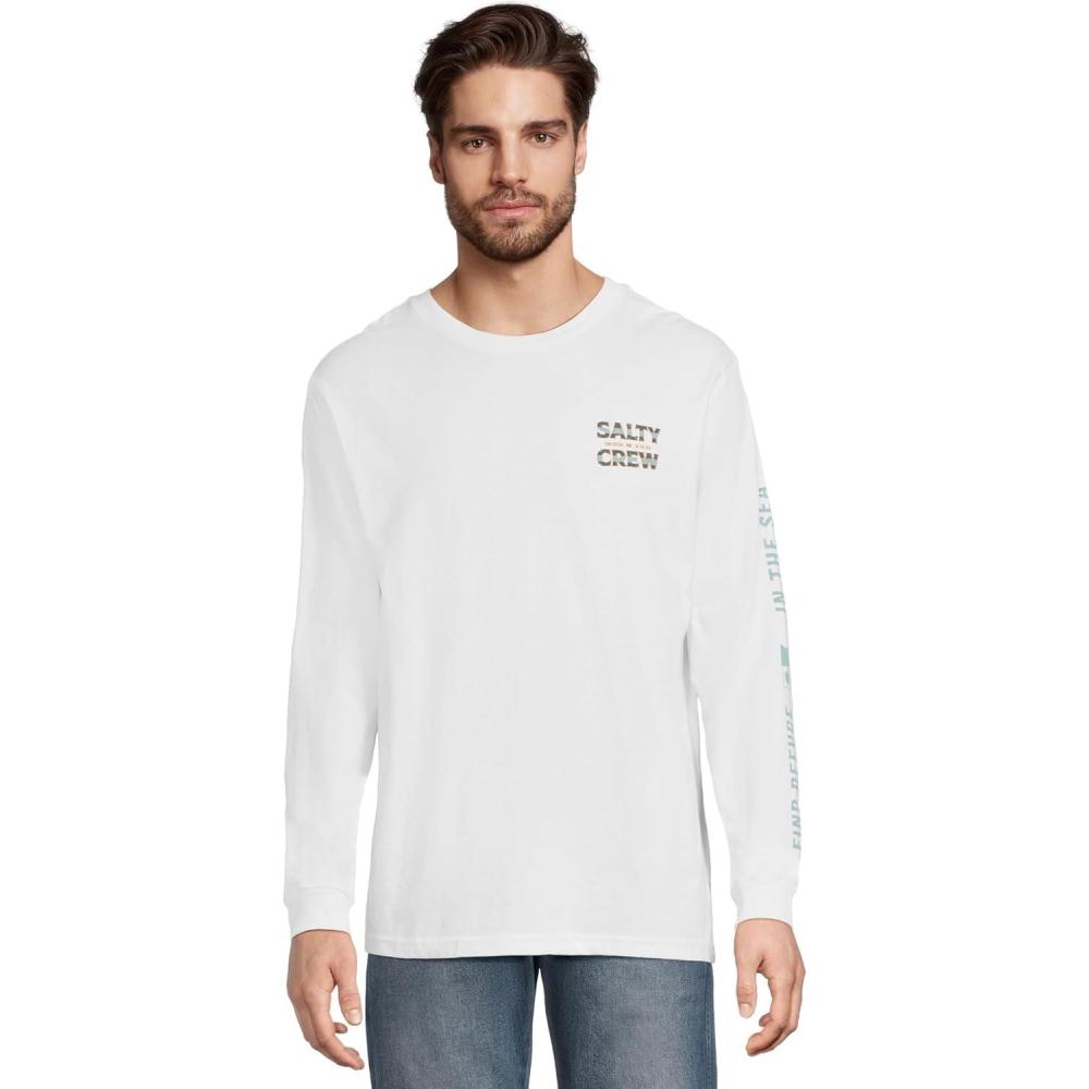 image:imageSalty Crew Mens Offset Long Sleeve TeeWhite