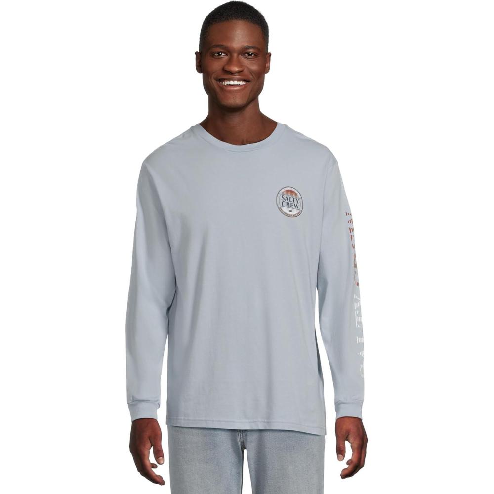 image:imageSalty Crew Mens Simple Fade Long Sleeve TeeBlue Fog