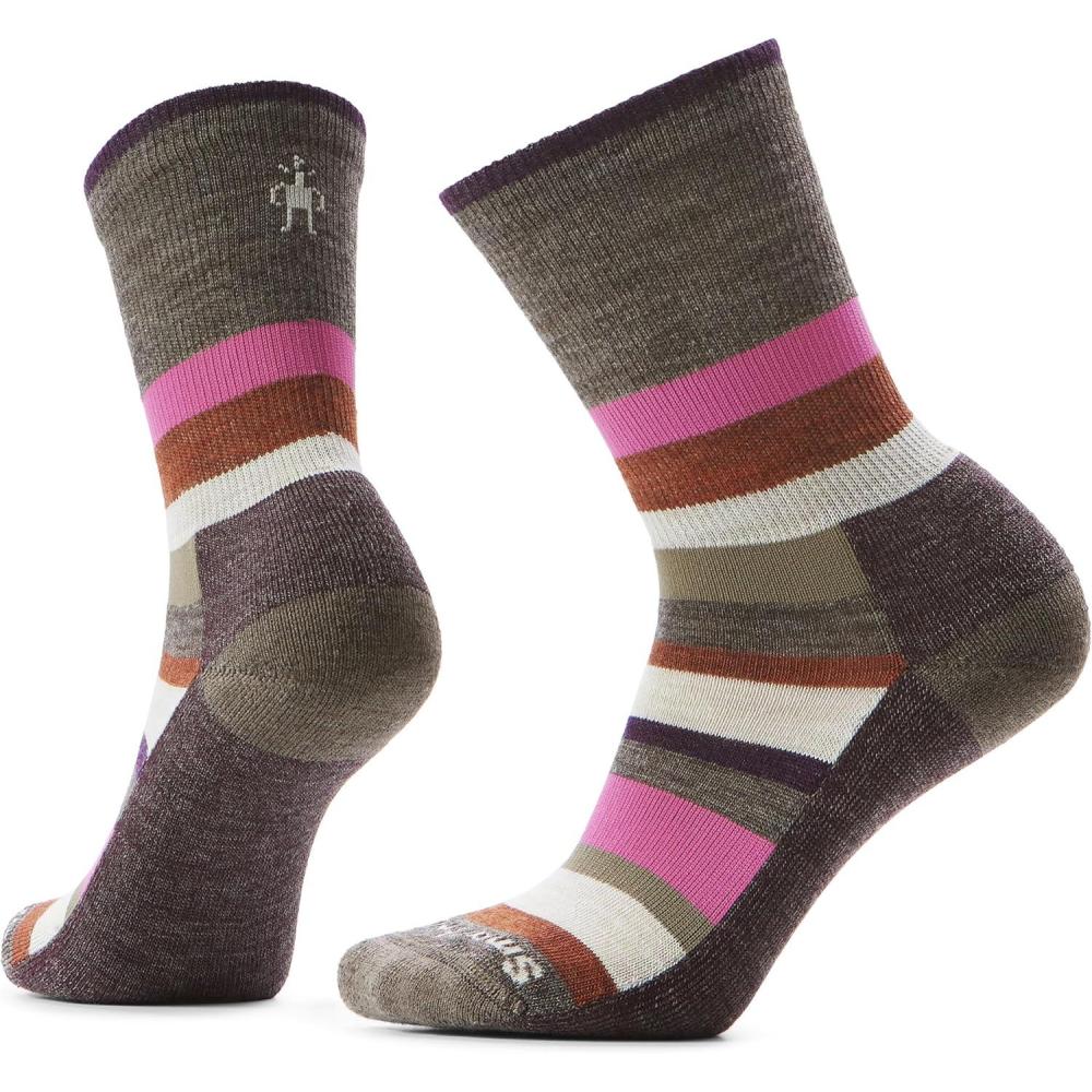 image:imageSmartwool Unisex Everyday Multistripe Crew SocksTaupe