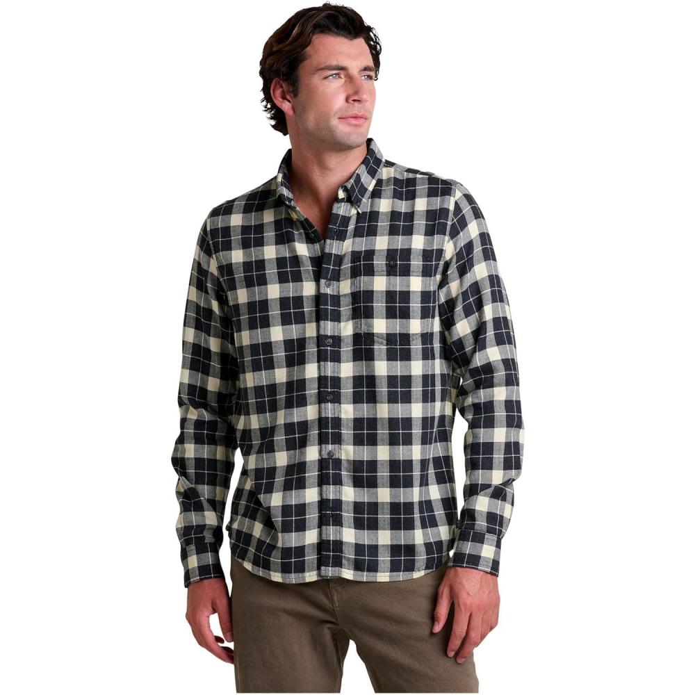 image:imageToadampCo Airsmyth Long Sleeve ShirtBlack Two Color Plaid