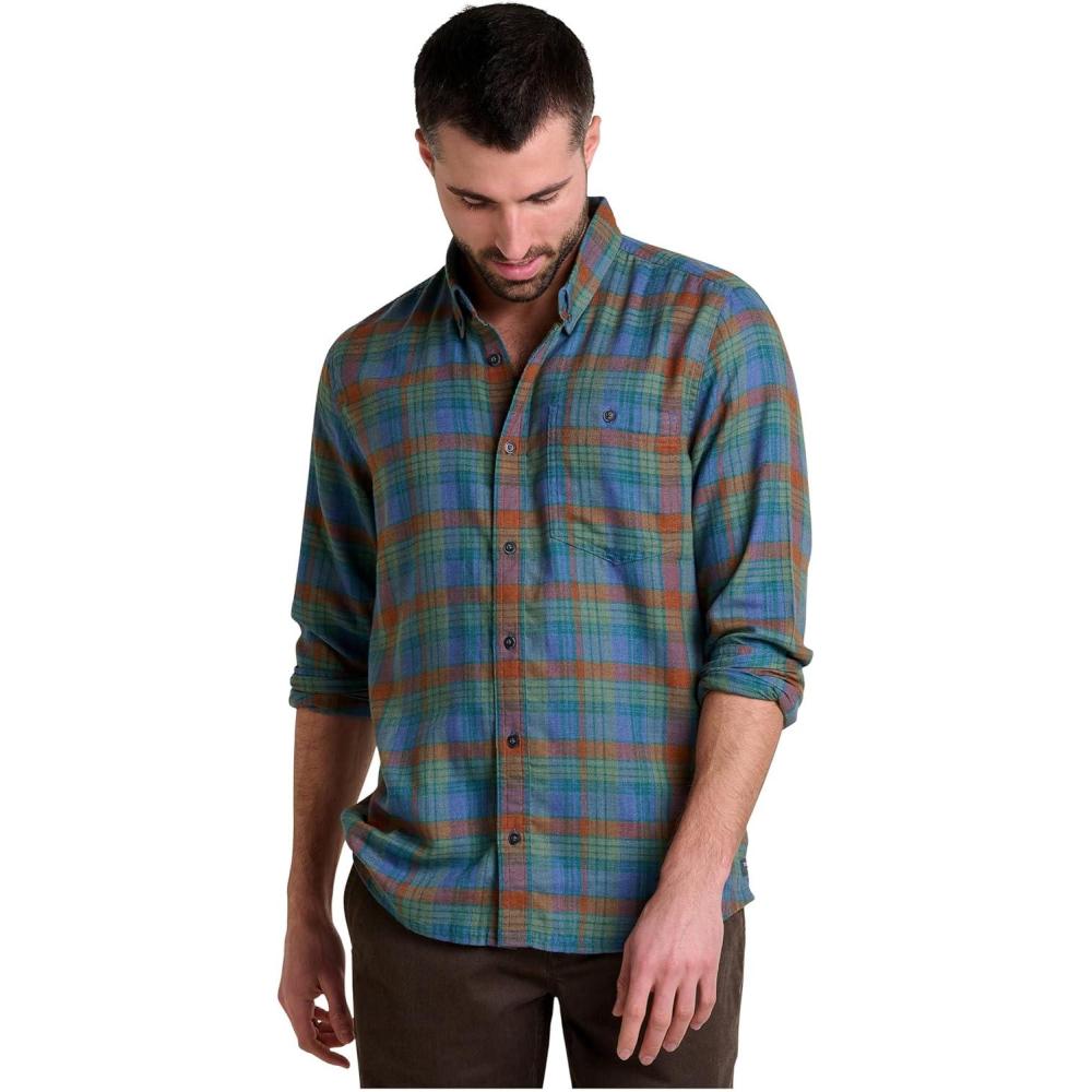 image:imageToadampCo Airsmyth Long Sleeve ShirtDark Roast Tonal Madras
