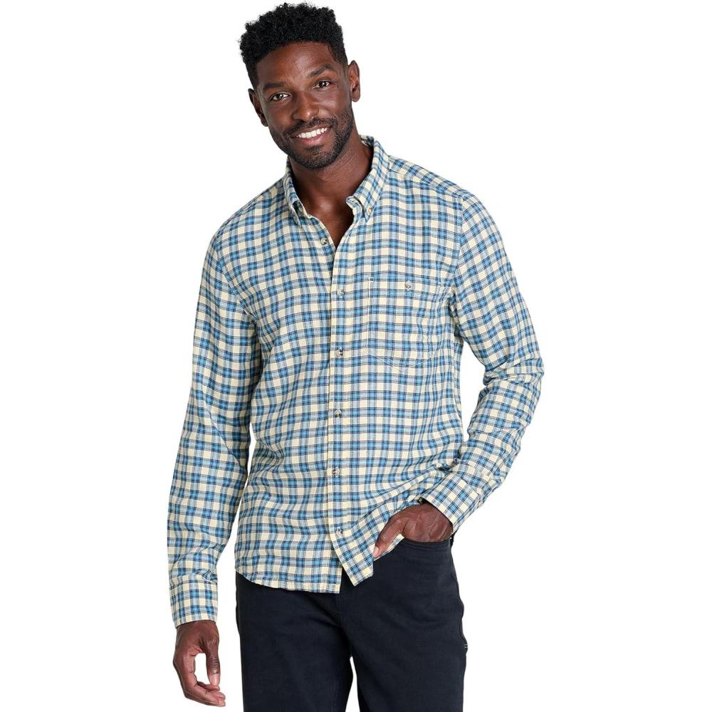 image:imageToadampCo Airsmyth Long Sleeve ShirtGlacier Small Scale Plaid
