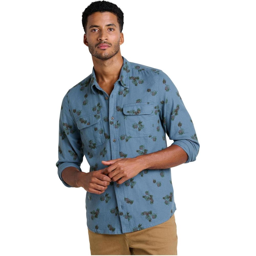 image:imageToadampCo Creekwater Long Sleeve ShirtInk Pinecone Print