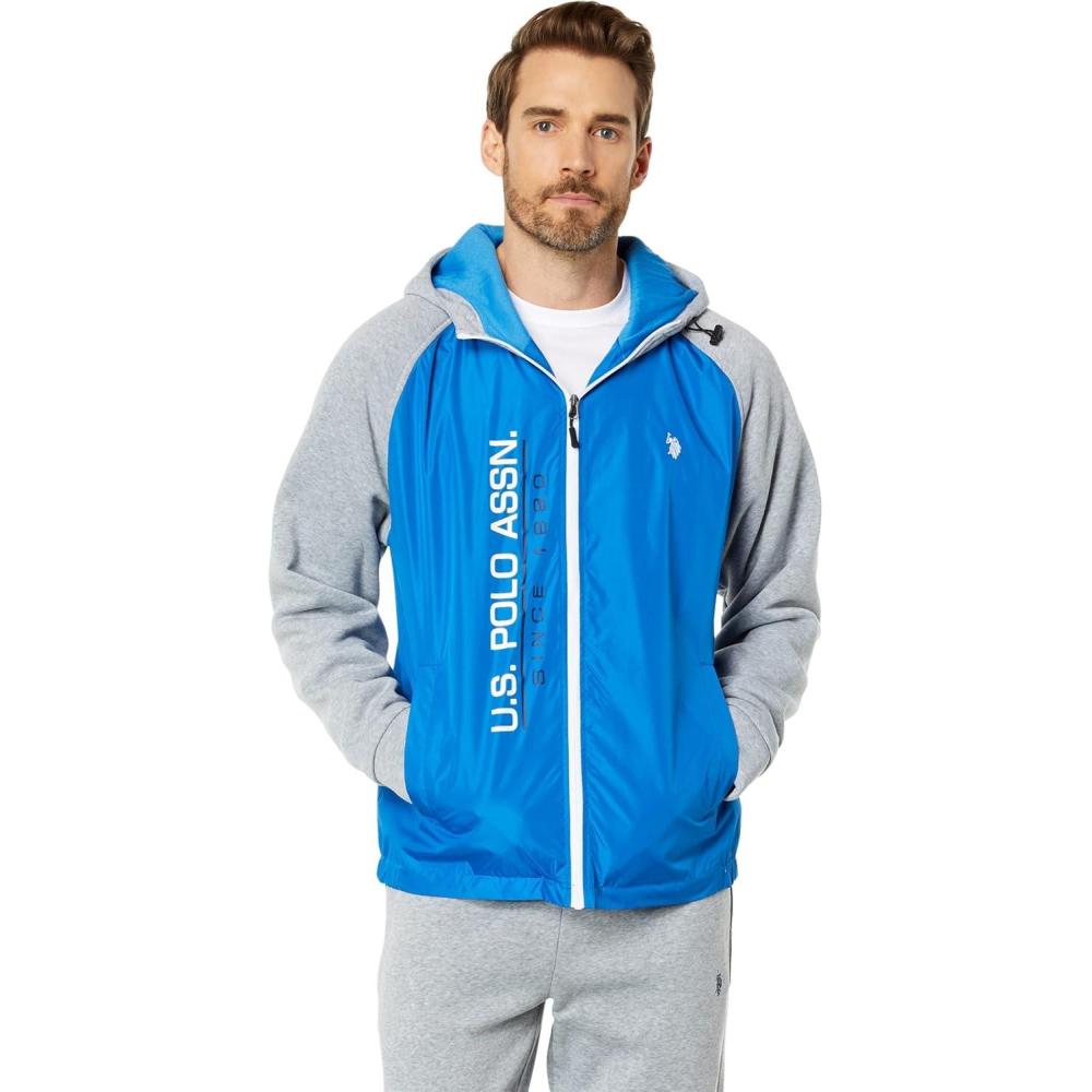 image:imageUS POLO ASSN ColorBlock Hoodie British Blue MD
