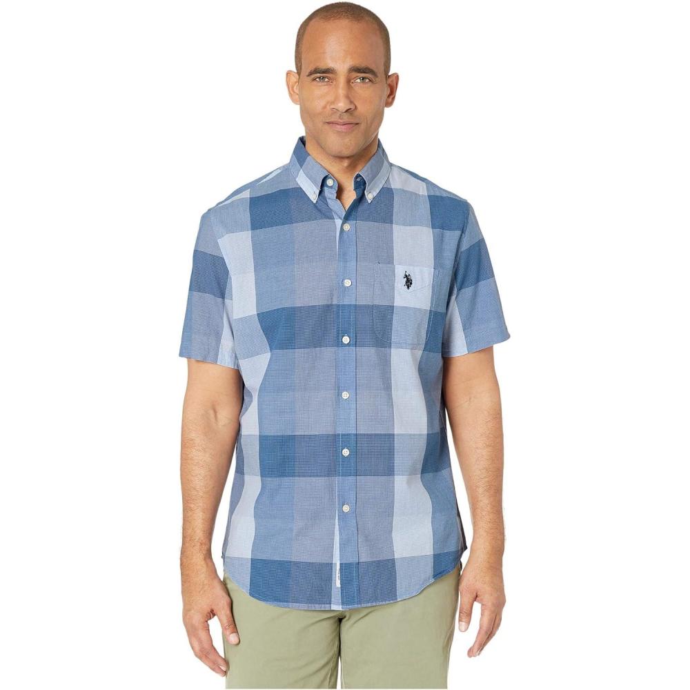 image:imageUS POLO ASSN Short Sleeve Oversize Plaid Dark SurfDark Surf