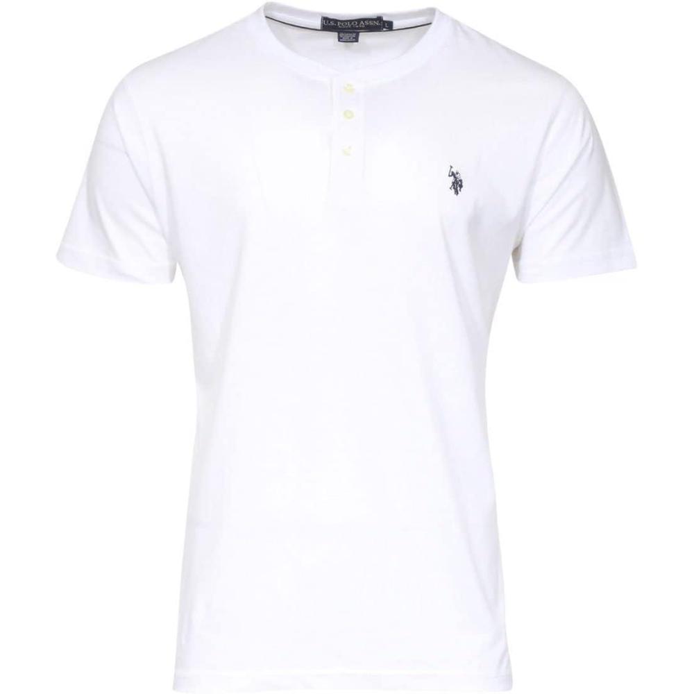 image:imageUS POLO ASSN Short Sleeve Small Pony Solid Henley Knit ShirtWhite