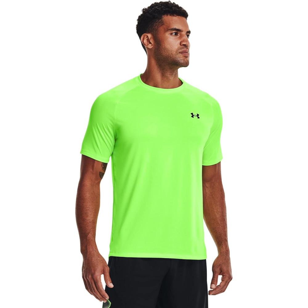 image:imageUnder Armour Mens Tech 20 ShortSleeve TshirtShirtQuirky Lime 752Black
