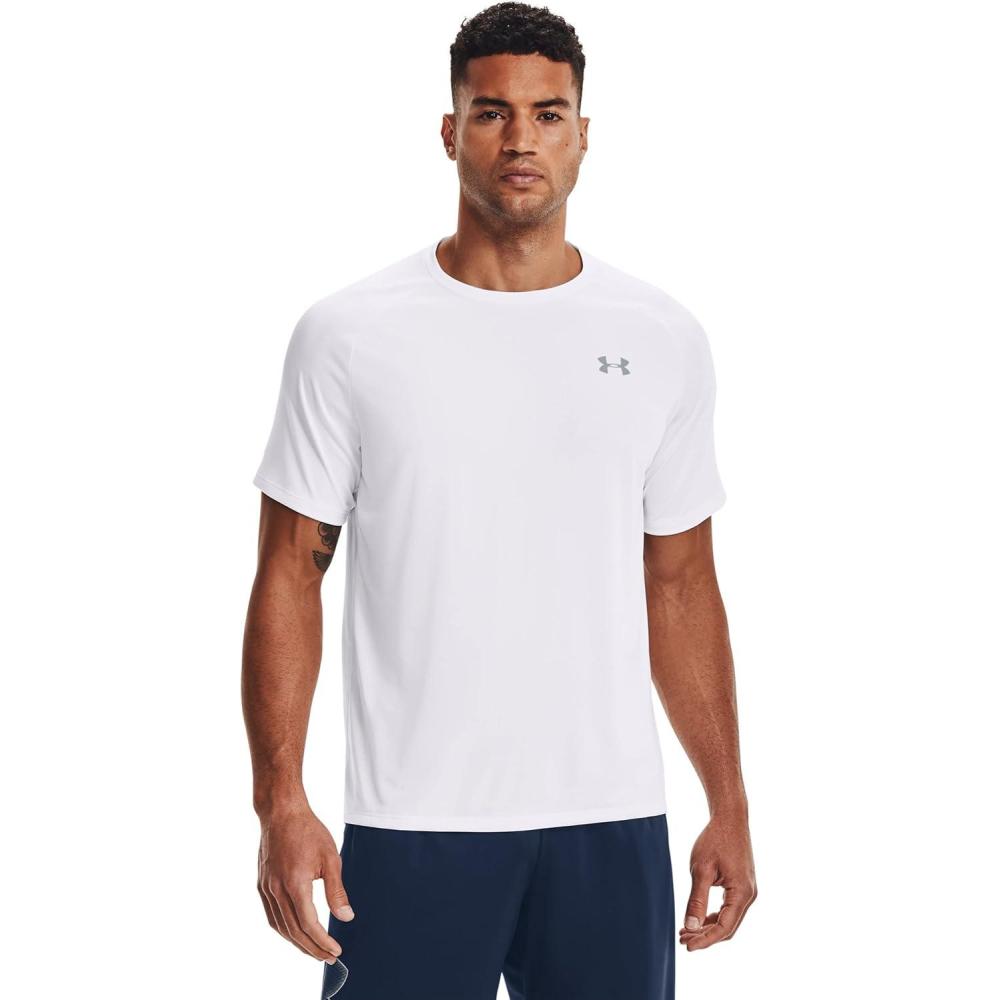 image:imageUnder Armour Mens Tech 20 ShortSleeve TshirtShirtWhite  Overcast Gray