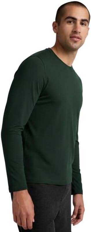 image:imageBeyond Yoga Mens Always Beyond Long Sleeve Crew 20Dark Spruce Green Heather
