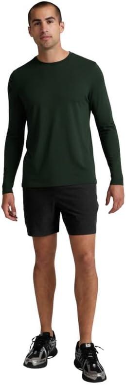 image:imageBeyond Yoga Mens Always Beyond Long Sleeve Crew 20Dark Spruce Green Heather