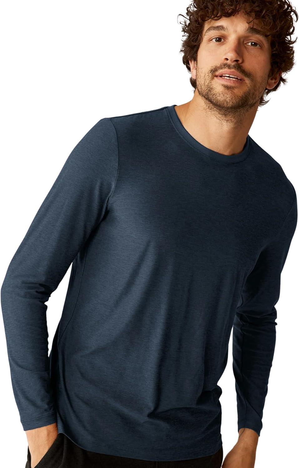image:imageBeyond Yoga Mens Always Beyond Long Sleeve Crew 20Nocturnal Navy