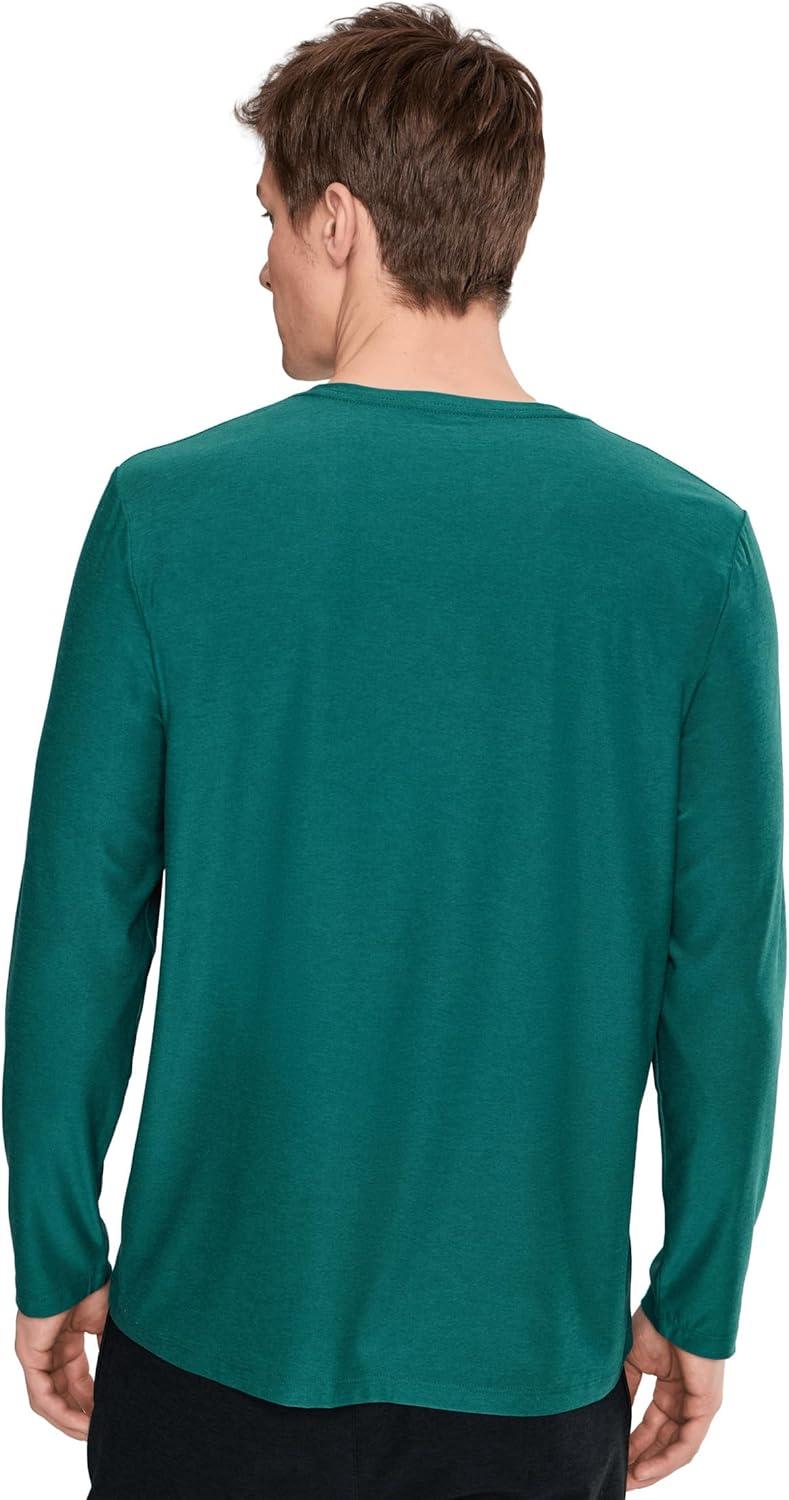 image:imageBeyond Yoga Mens Always Beyond Long Sleeve Crew 20Teal Sea Heather