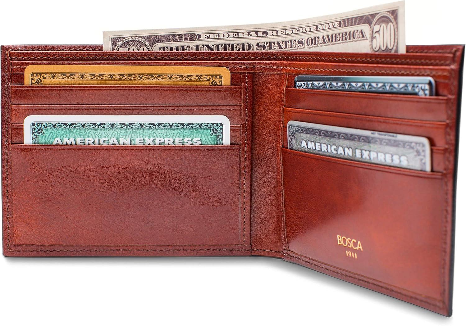 image:imageBosca Mens Wallet Old Leather 8Pocket RFID Wallet for Men CognacCognac