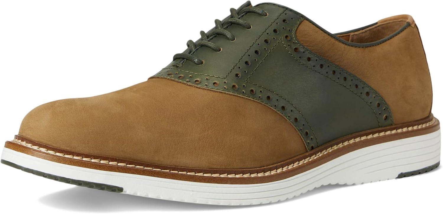image:imageJohnston amp Murphy Mens Upton Saddle LaceUp Oxford ShoeSnuff NubuckOlive Full Grain