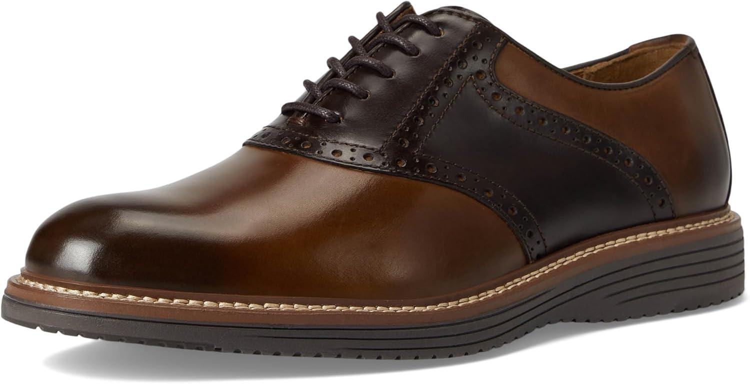 image:imageJohnston amp Murphy Mens Upton Saddle LaceUp Oxford ShoeTanMahogany Full Grain