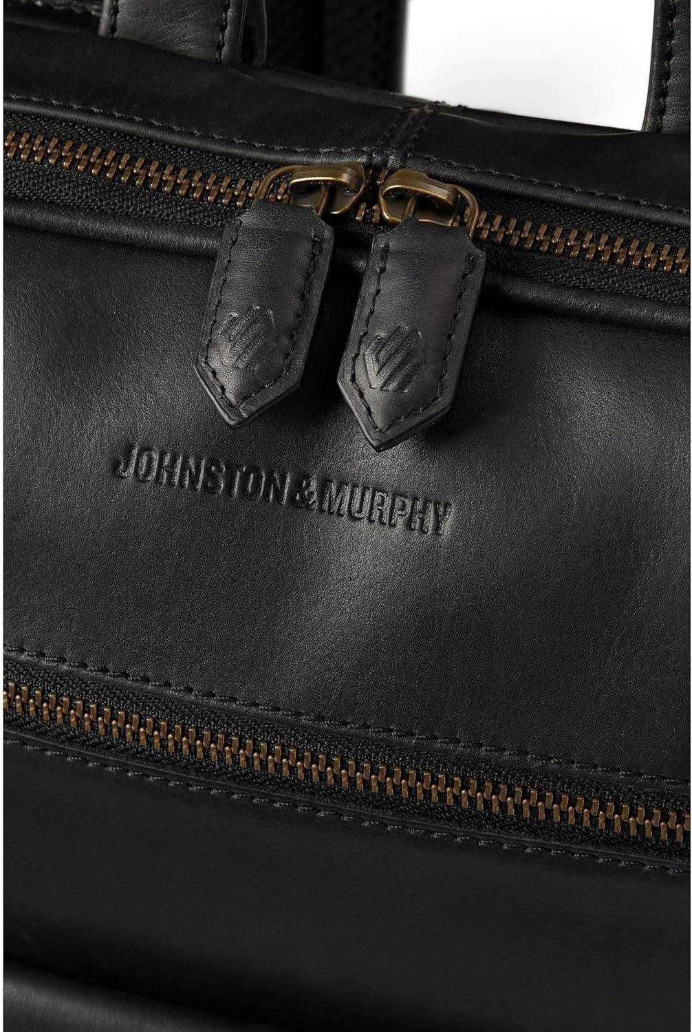 image:imageJohnston amp Murphy Rhodes Commuter Backpack Tan Full GrainBlack Full Grain