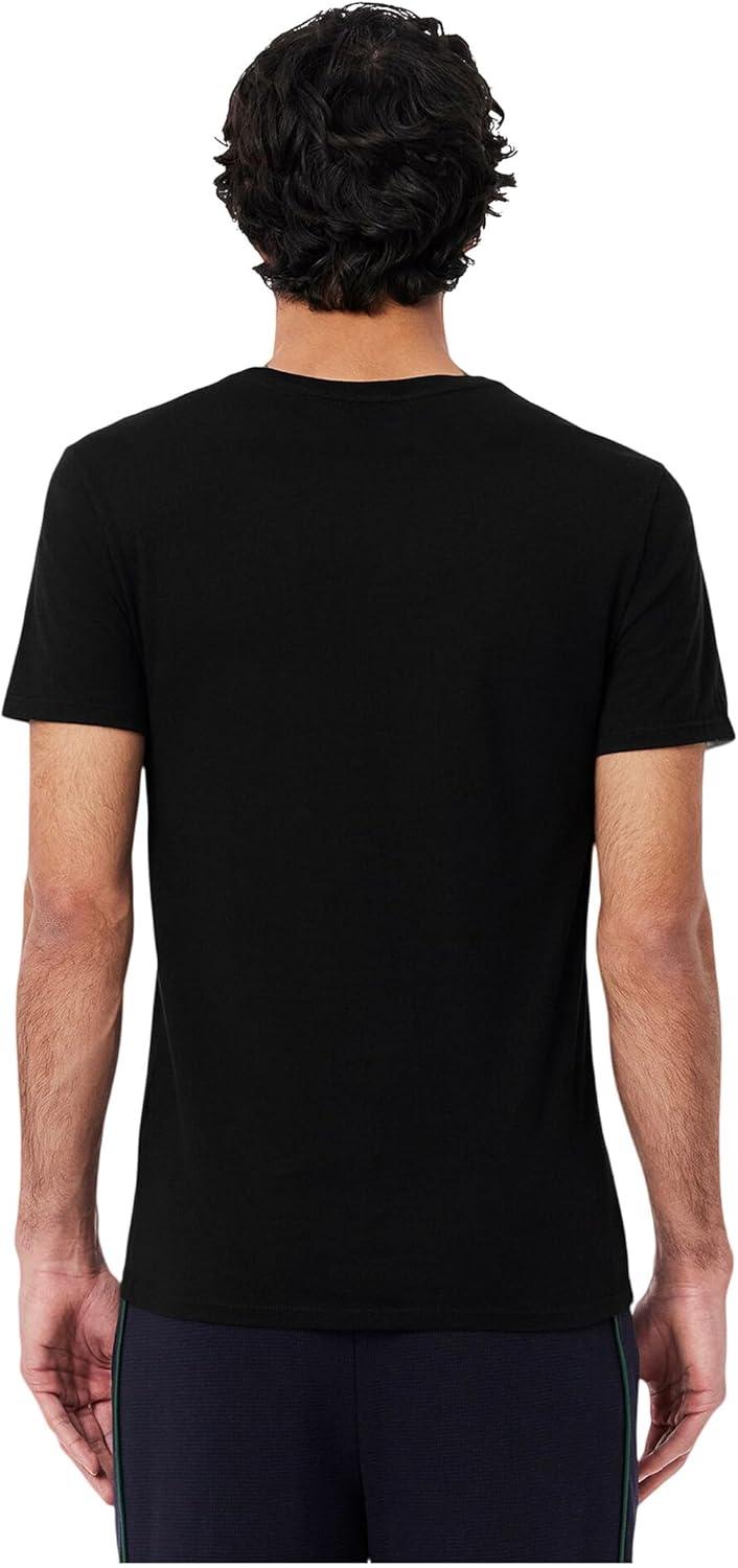 image:imageLacoste Mens 100 Cotton Slim Fit CrewNeck TShirt 3PackBlack
