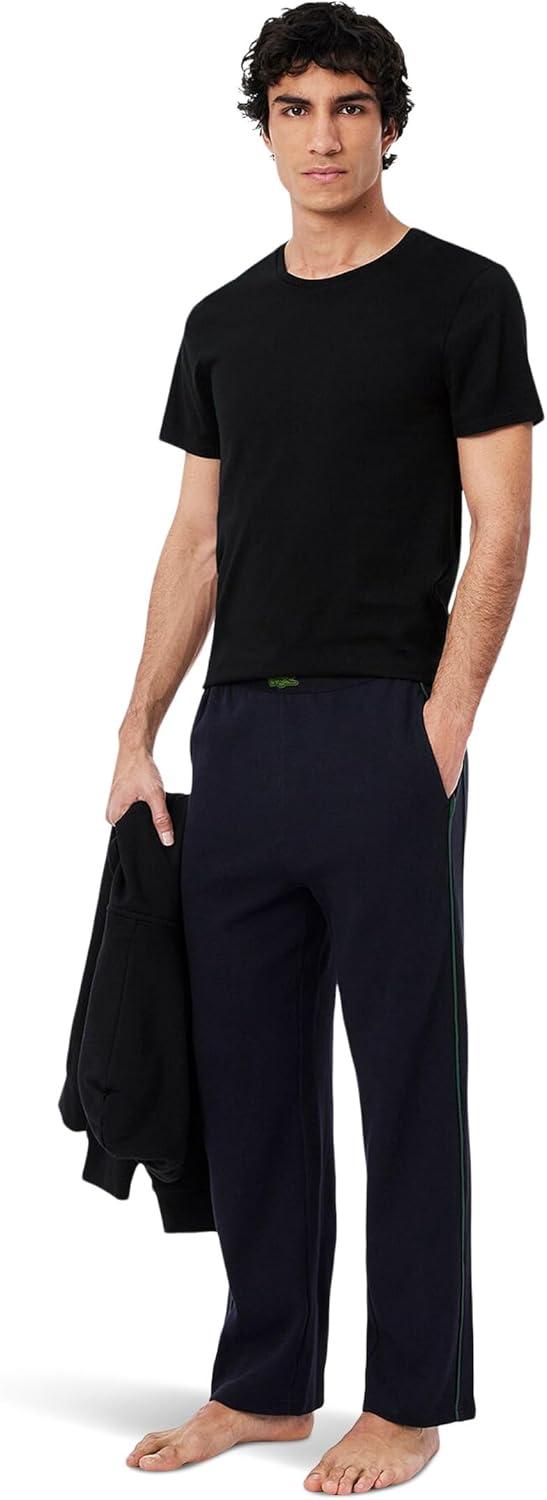 image:imageLacoste Mens 100 Cotton Slim Fit CrewNeck TShirt 3PackBlack