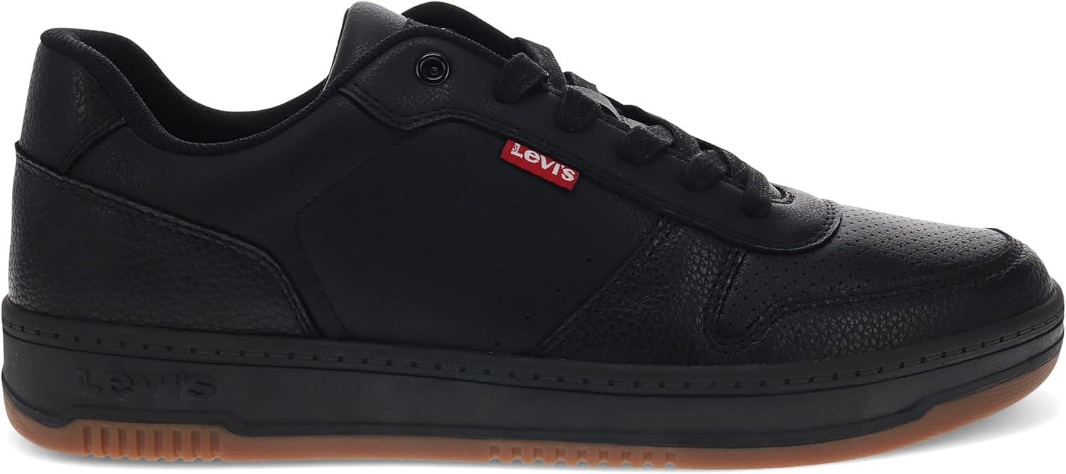 image:imageLevis Mens Drive Lo Synthetic Leather Casual Lace Up Sneaker ShoeBlackGum