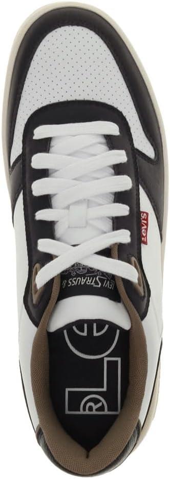 image:imageLevis Mens Drive Lo Synthetic Leather Casual Lace Up Sneaker ShoeWhiteBlackKhaki