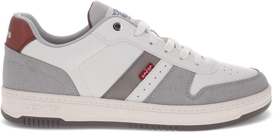 image:imageLevis Mens Drive Lo Synthetic Leather Casual Lace Up Sneaker ShoeWhiteCappuccinoMocha