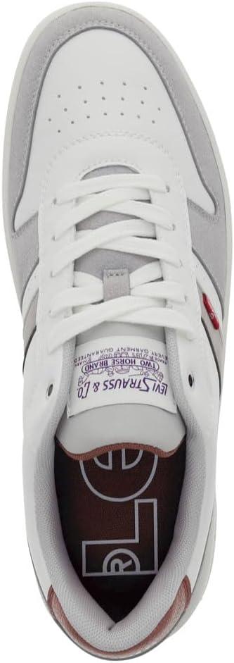 image:imageLevis Mens Drive Lo Synthetic Leather Casual Lace Up Sneaker ShoeWhiteCappuccinoMocha