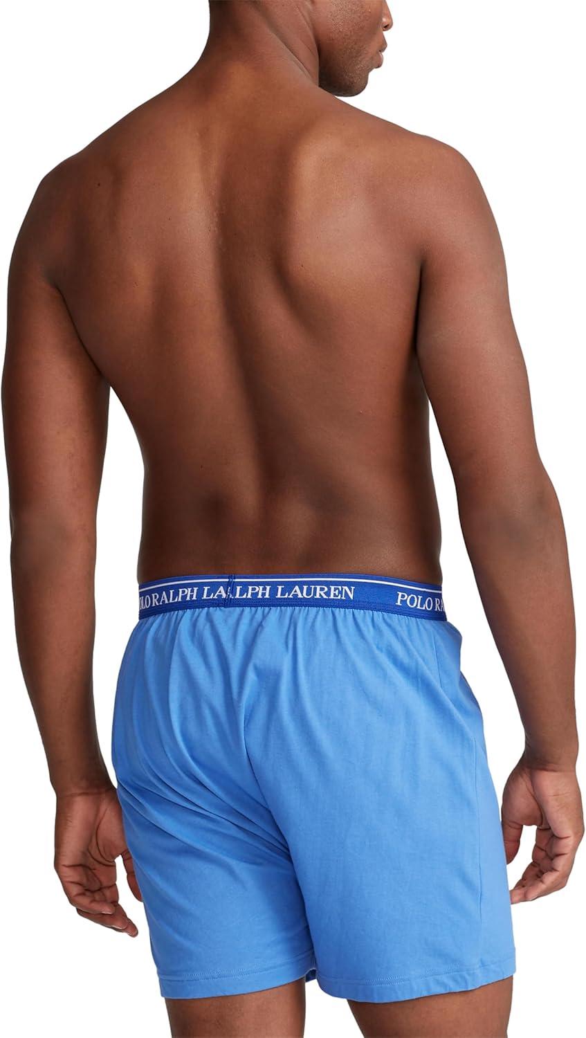 image:imagePOLO RALPH LAUREN Mens Classic Fit Cotton Knit Boxers 3 PackCruise NavyAerial BlueRugby Royal