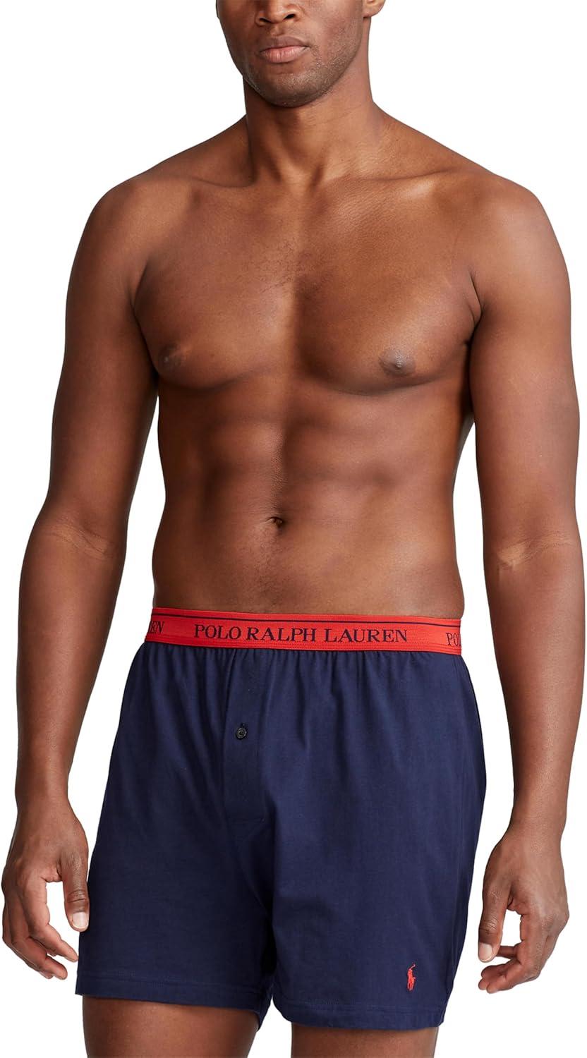 image:imagePOLO RALPH LAUREN Mens Classic Fit Cotton Knit Boxers 3 PackCruise NavyAerial BlueRugby Royal