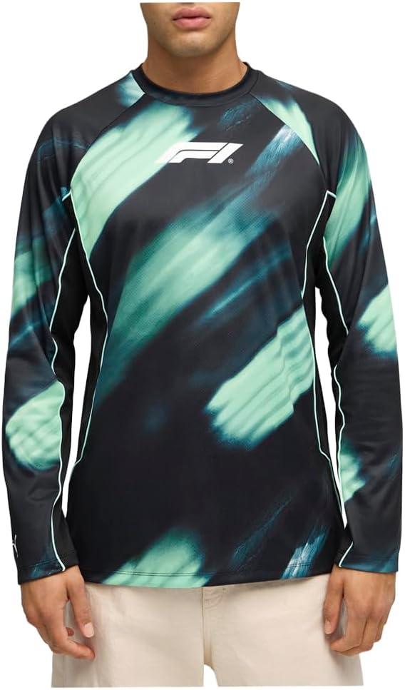 image:imagePUMA Mens Formula 1 75 Years Short Sleeve Motorsport Jersey Casual GreenGreen Terrain